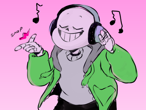what is sans listening to? undertale