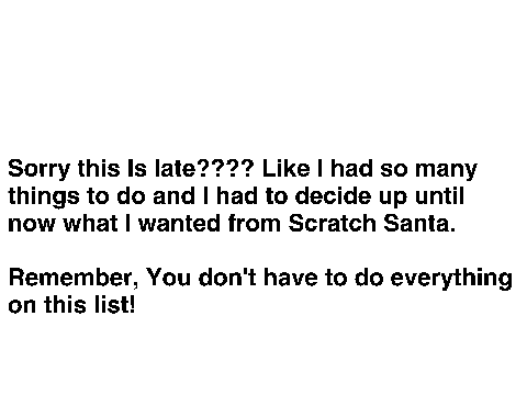 Scratch Secret Santa Wishlist