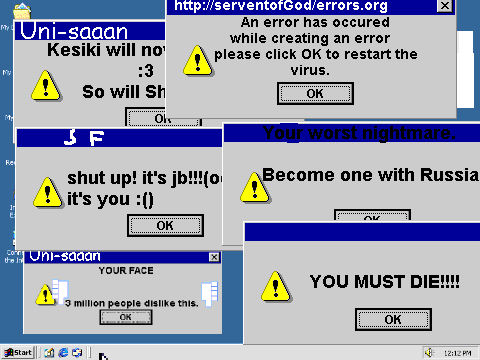 add a virus to the windows 2000 computer remix