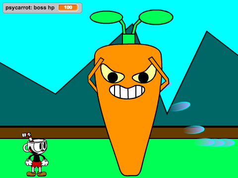 CupHead carrot fight!