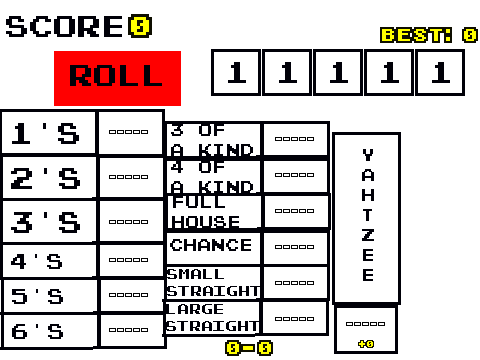 Yahtzee - a dice game by Hasbro