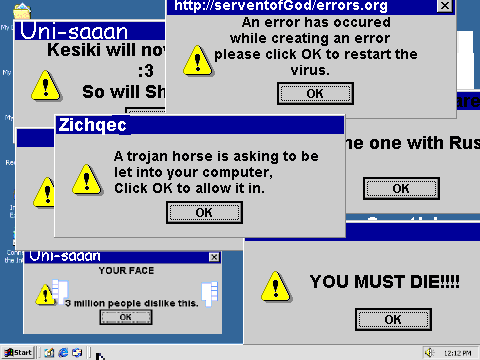 add a virus to the windows 2000 computer remix