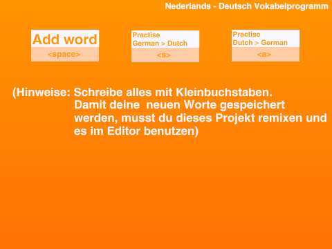 Mein Niederländisch-Vokabular
