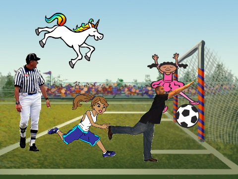 The soccer match 