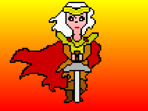 The Warrior Queen pixel art