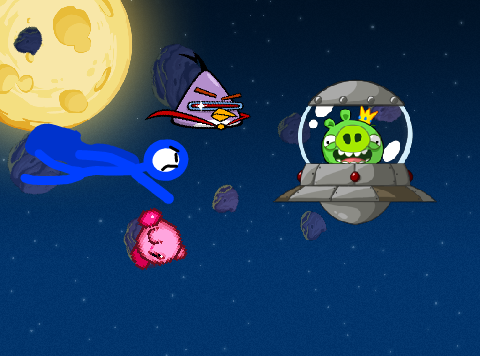 Add yourself chasing king pig in AB space