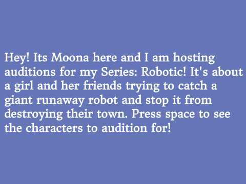 Robotic Auditions!