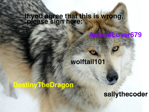 Sign To Stop Wolf Hunting: remix remix remix!!!! :) remix