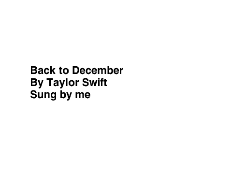 Back to December