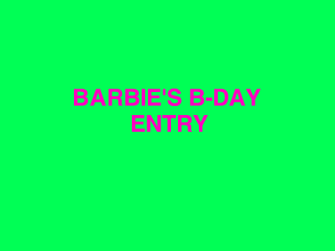 Happy Birthday Barbie!! :)