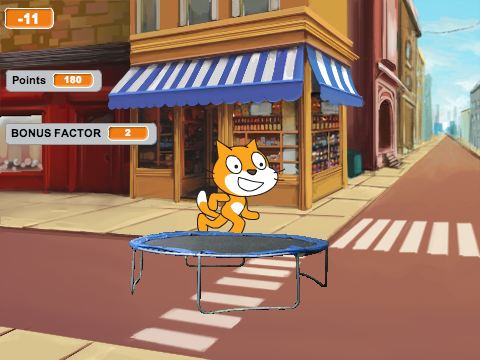 Trampoline cat(with laws of physics)
