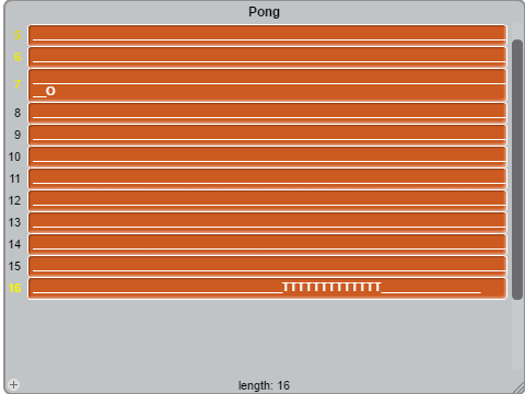 List Pong with AI