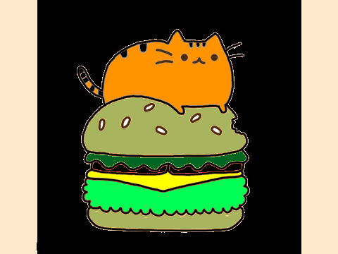 pusheen like sandwich