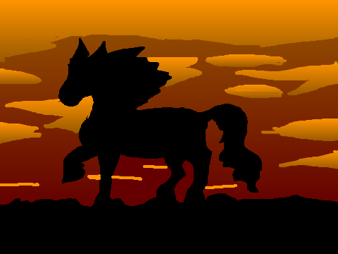 Sunset Horse