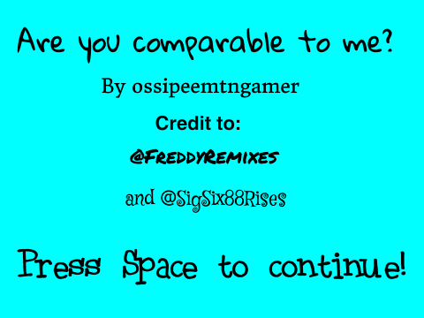 Quiz: Are you comparable to me? OK!