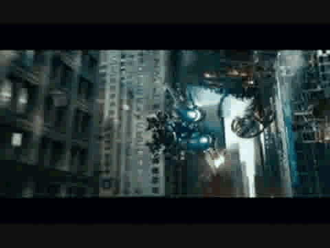 optimus vs giant worm gif