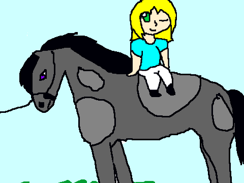 Nikki and her horse :3