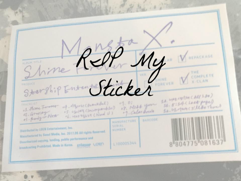 RIP My Sticker (Monsta X Album); Sticker Funeral