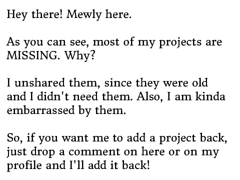 ~ABOUT PROJECTS AND STUFF~