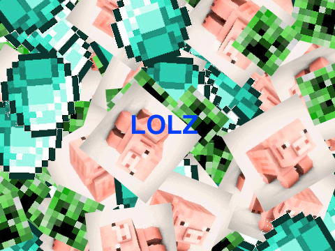 Epic Pig, diamonds and creeper