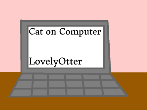 Cat on Computer