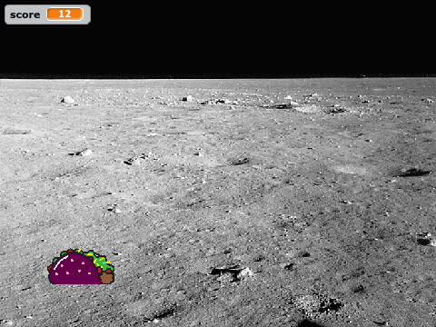 Find thou multi-coloured tacos on thou gray cheese