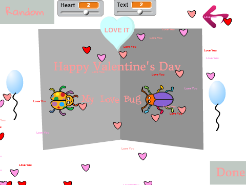 Valentine's day card decorator 