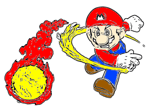 fire mario colouring contest entry