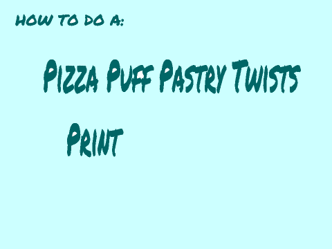 How to do a Pizza Puff Pastry Twists