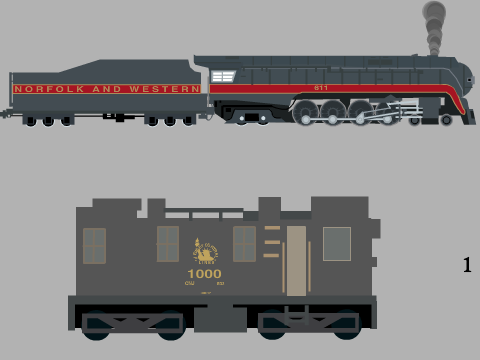 N&W 611 and CNJ 1000 