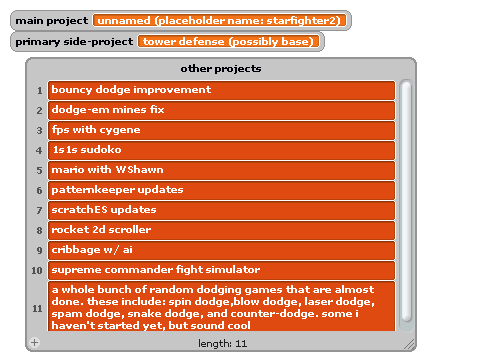 project list