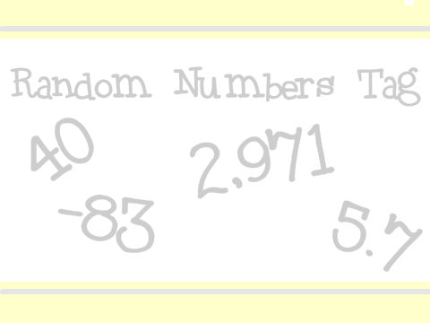 ✩Random Numbers Tag✩