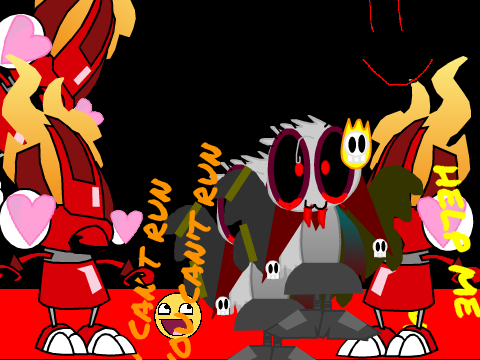 scary neon is havng a party