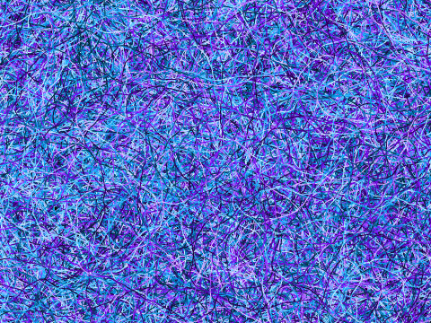 Ramdom Line Art (Blue)