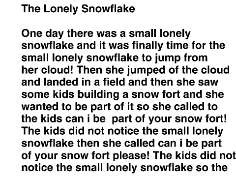The Lonely Snowflake