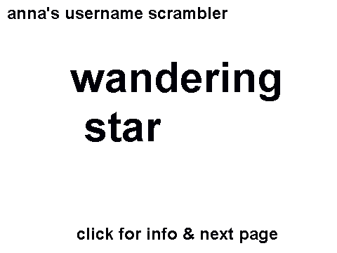 anna's username scrambler