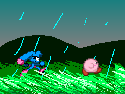 add your character running in the fields remix