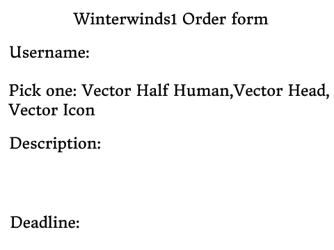 Winterwinds1's Order form