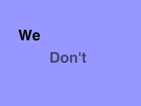 All We Know MAP- Intro and Part 1