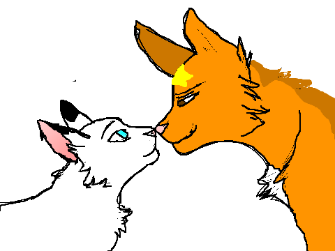 Apprentice and Mentor Snowpaw and Cometstar