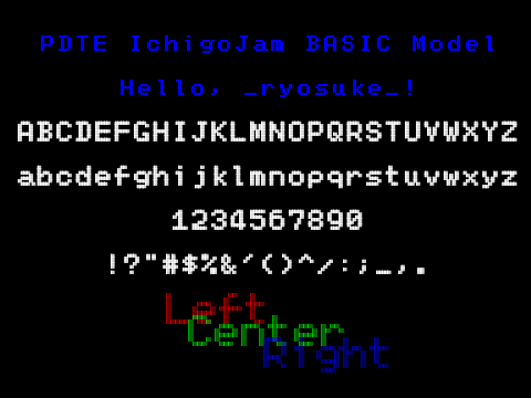 3DPDTE - IchigoJam BASIC Model v1.0
