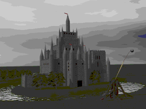 3D Castle with Trebuchet