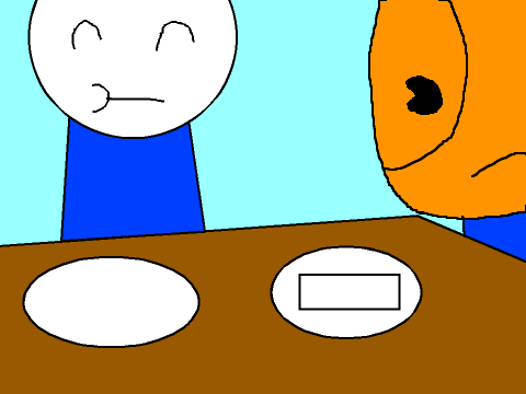 Oshabross eats Belipefross food