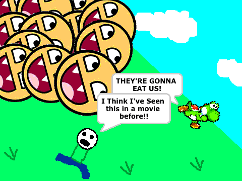 Add Yourself Running From The Swarm Of Evil Epic Faces!