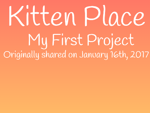Kitten Place; First Project!