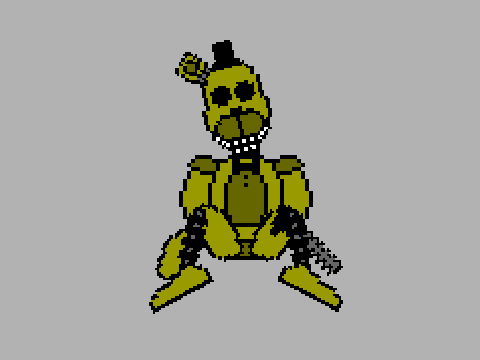 Pixel Ignited Golden Freddy