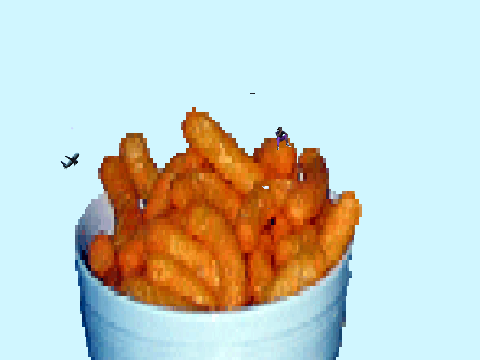 Cheese-puff mountain