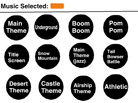 Super Mario 3D Land Music Selecter