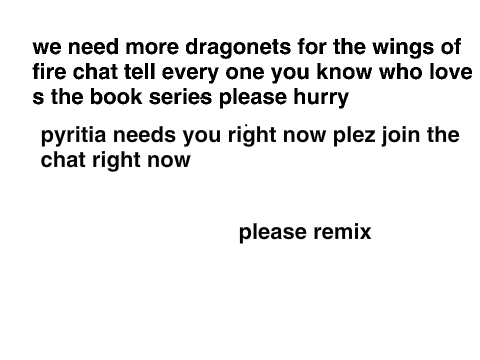 calling all dragonets plez remix