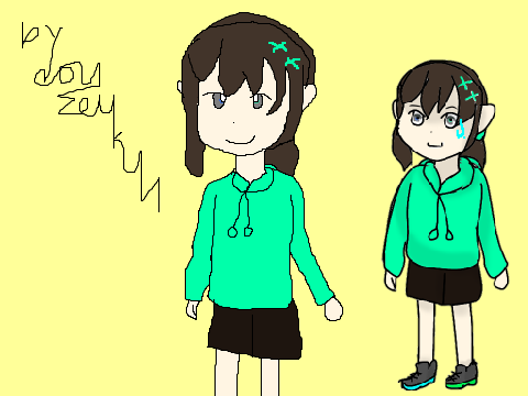 初、ノアのイラストコンテスト（所詮銅像クオリティ）